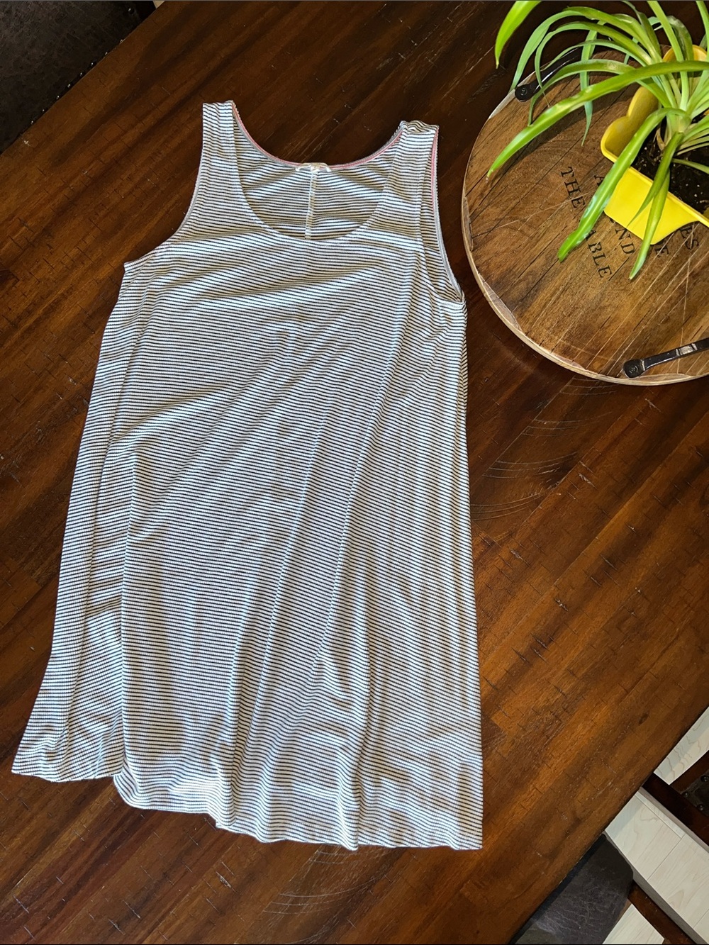 Hem & Thread Black and White Striped Tank Dress